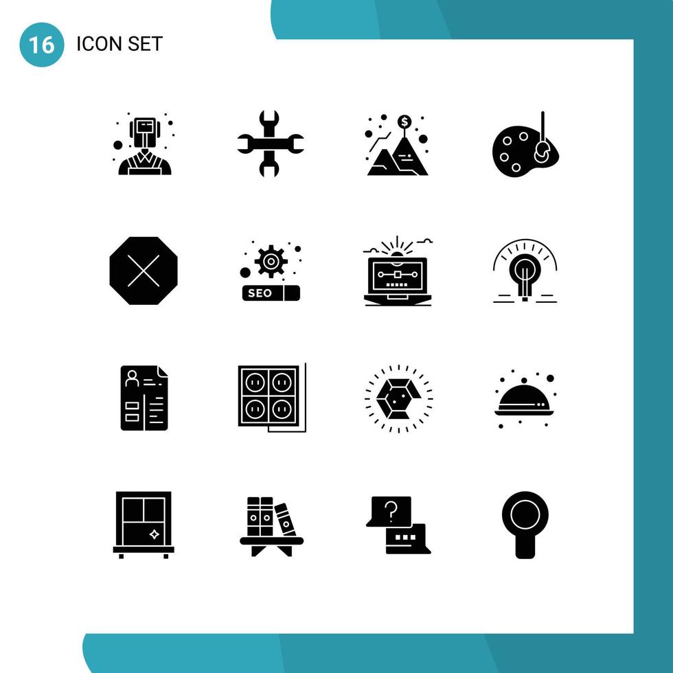 16 creatief pictogrammen modern tekens en symbolen van geweigerd verbod berg Bewerk trek bewerkbare vector ontwerp elementen
