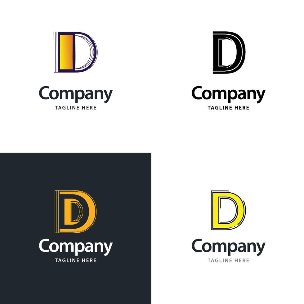 brief d groot logo pak ontwerp creatief modern logos ontwerp voor uw bedrijf vector