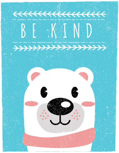 Scandinavische stijldierkunst - Be Kind vector