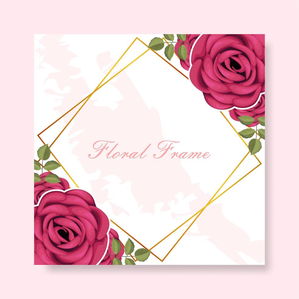 bloemen frame achtergrond vector