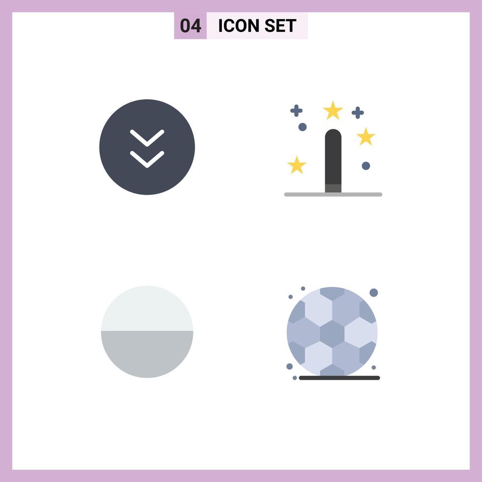 voorraad vector icoon pak van 4 lijn tekens en symbolen voor pijlen pil downloaden ontwikkeling onderwijs bewerkbare vector ontwerp elementen