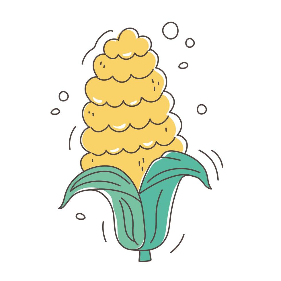 gezonde voeding voeding dieet biologische oogst maïs pictogram vector