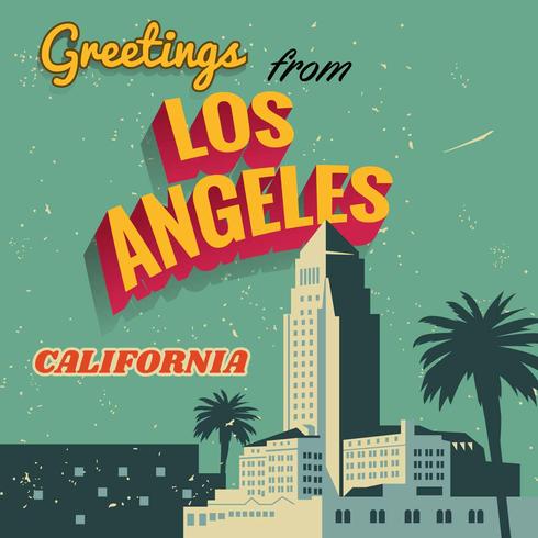 Vintage Los Angeles typografie vector