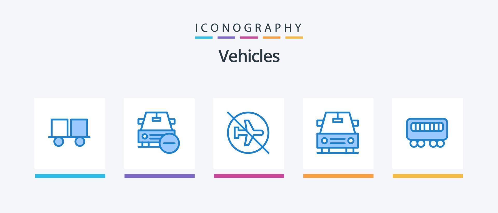 voertuigen blauw 5 icoon pak inclusief passagier. auto. minus. teken. vliegen. creatief pictogrammen ontwerp vector