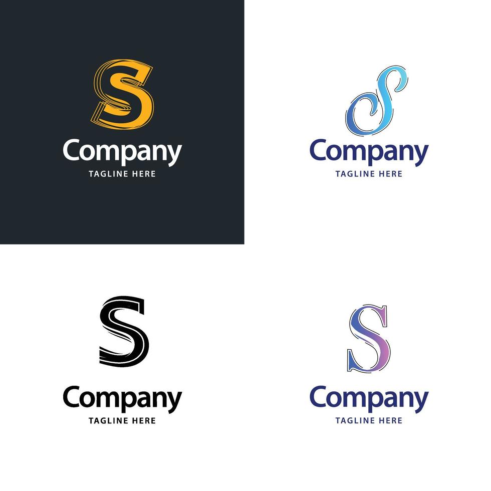 brief s groot logo pak ontwerp creatief modern logos ontwerp voor uw bedrijf vector