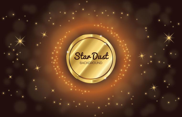Golden Star Dust Achtergrond vector