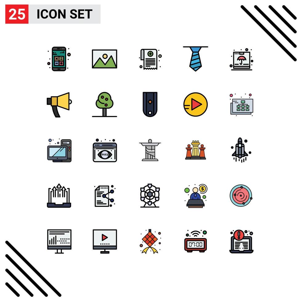 voorraad vector icoon pak van 25 lijn tekens en symbolen voor houder kleding huis stropdas voorschrift bewerkbare vector ontwerp elementen