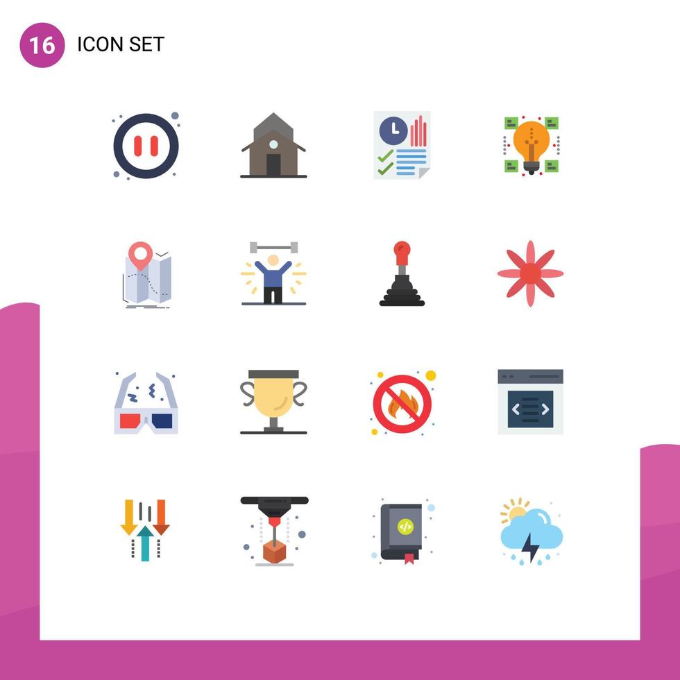 16 creatief pictogrammen modern tekens en symbolen van sharing ideeën toren creatief verslag doen van bewerkbare pak van creatief vector ontwerp elementen