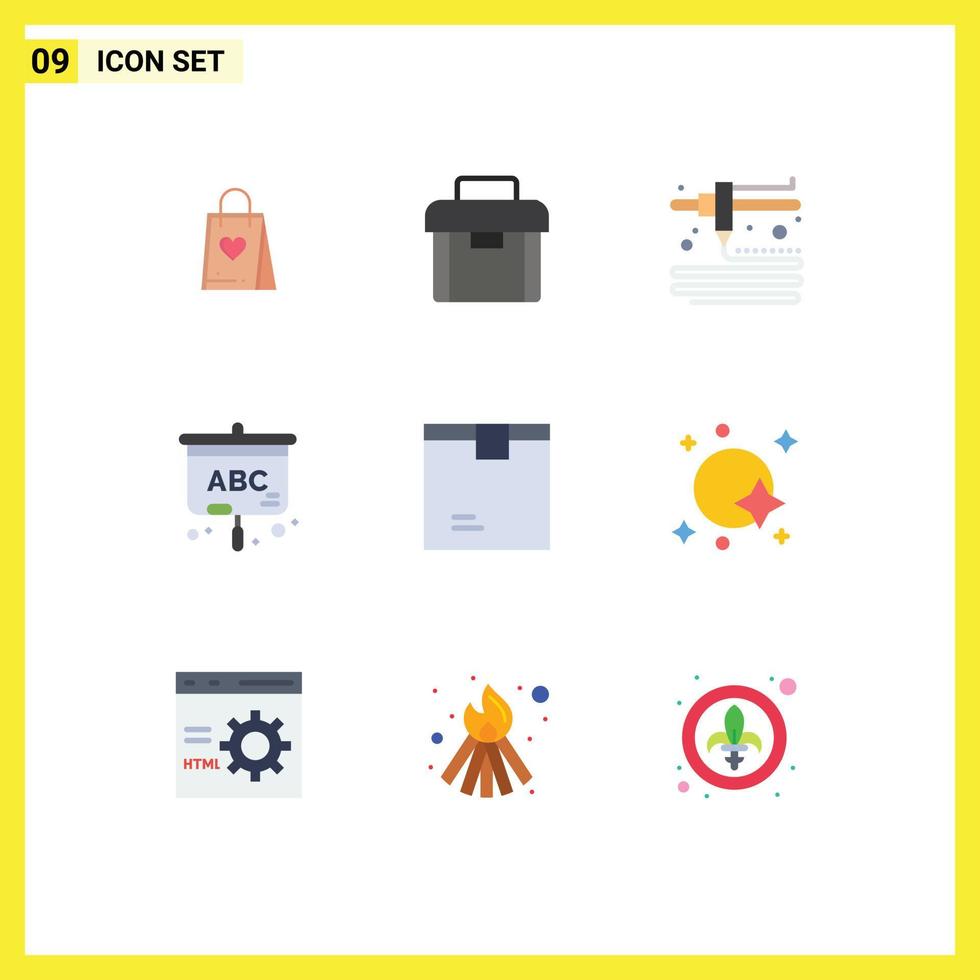 9 creatief pictogrammen modern tekens en symbolen van Verzending goederen modellering levering onderwijs bewerkbare vector ontwerp elementen