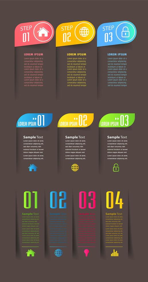 moderne tekstvaksjabloon, banner infographics vector