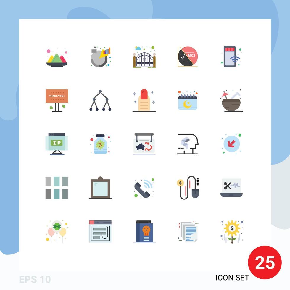 reeks van 25 modern ui pictogrammen symbolen tekens voor mobiel wiskunde formule Product formule straat poort bewerkbare vector ontwerp elementen