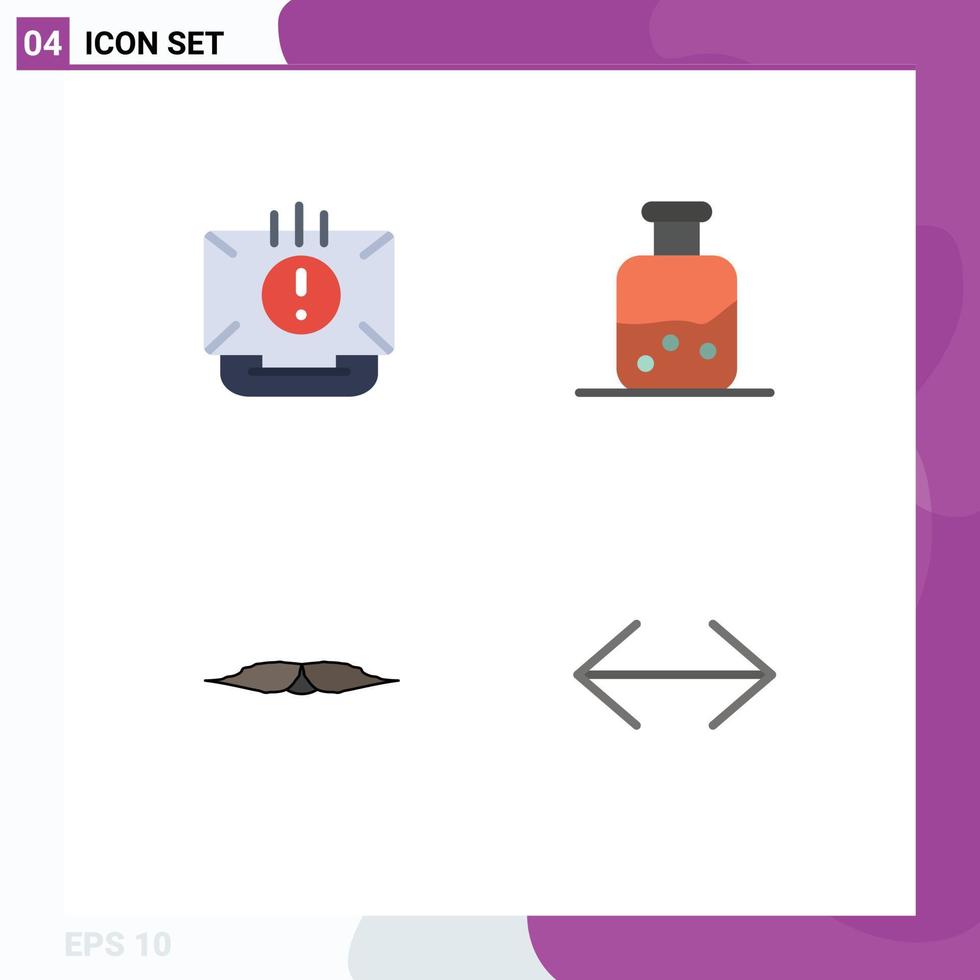 4 gebruiker koppel vlak icoon pak van modern tekens en symbolen van communicatie snor helpen test movember bewerkbare vector ontwerp elementen