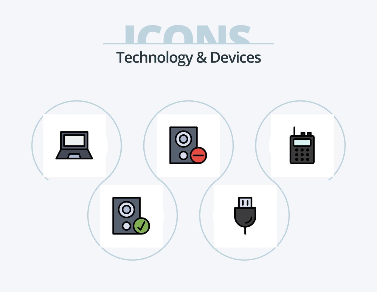 apparaten lijn gevulde icoon pak 5 icoon ontwerp. elektronica. Koken. apparatuur. toevoegen. apparaatje vector