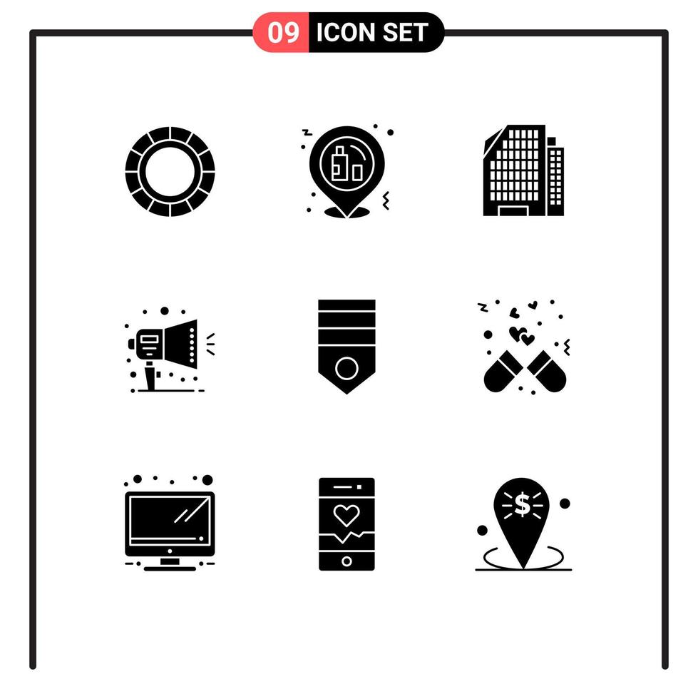 9 creatief pictogrammen modern tekens en symbolen van rang insigne gebouw leger Promotie bewerkbare vector ontwerp elementen