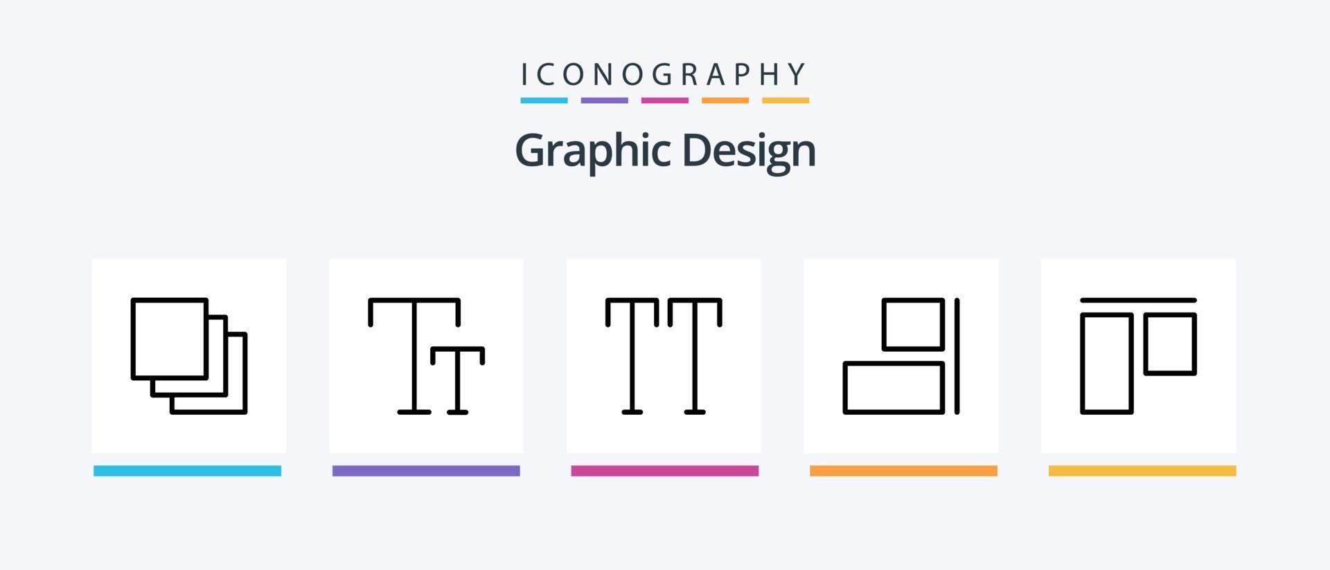 ontwerp lijn 5 icoon pak inclusief . potlood. ruil. creatief pictogrammen ontwerp vector