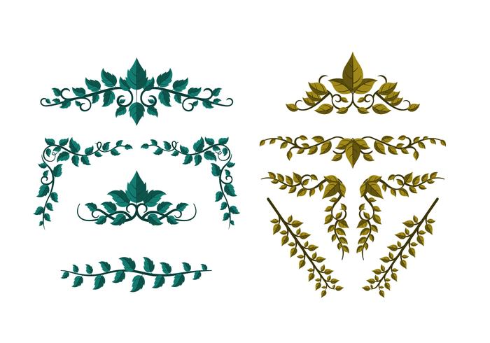 Gratis Poison Ivy laat Ornament Vector