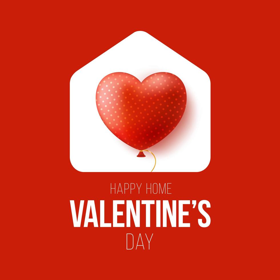 happy home valentijn dag kaart vector