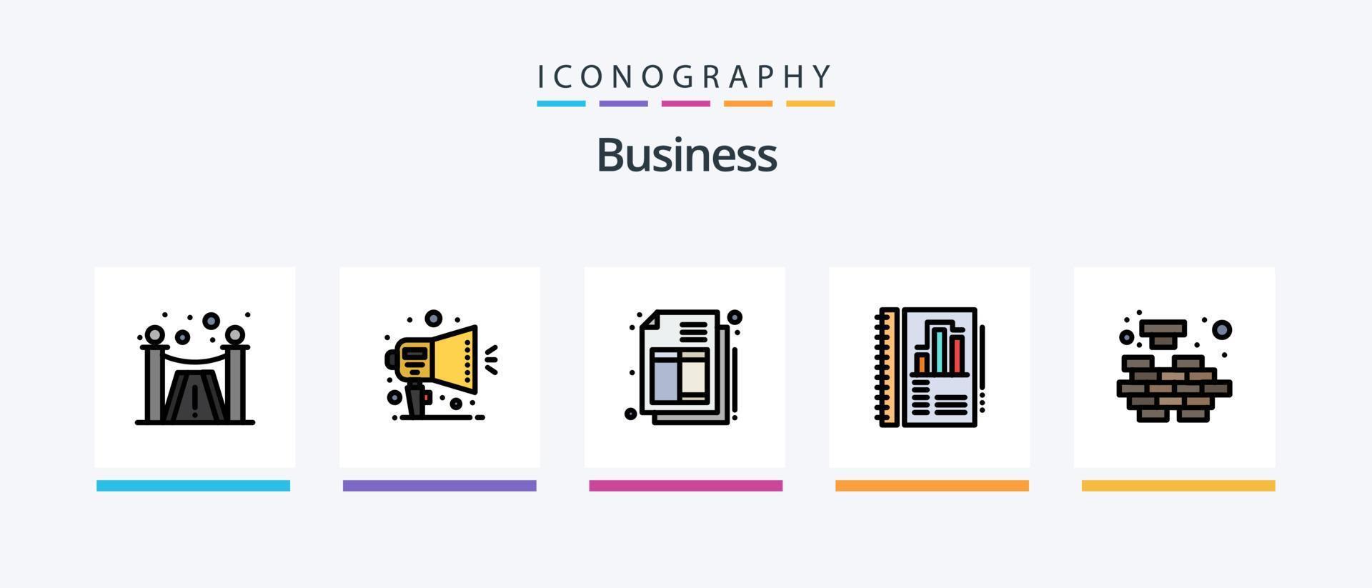 bedrijf lijn gevulde 5 icoon pak inclusief probleem. logica. zandloper. klein bedrijf. huis bedrijf. creatief pictogrammen ontwerp vector