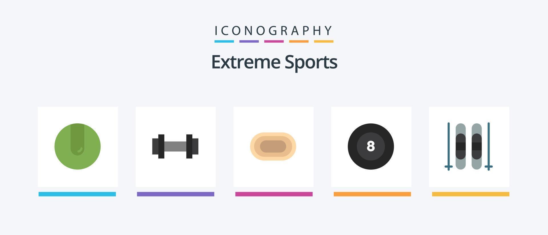 sport vlak 5 icoon pak inclusief . lucht. Olympisch. ijs. biljart. creatief pictogrammen ontwerp vector