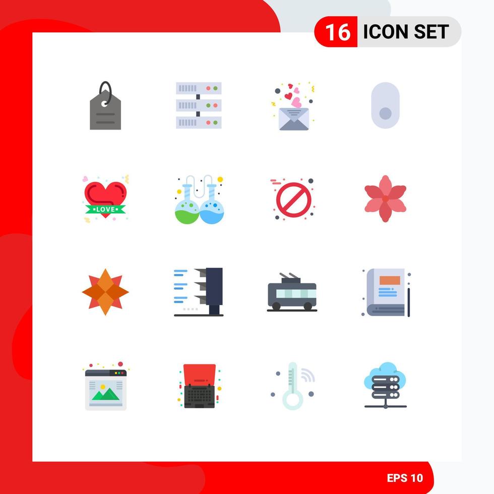 16 gebruiker koppel vlak kleur pak van modern tekens en symbolen van romantisch hart harten hart insigne muis bewerkbare pak van creatief vector ontwerp elementen