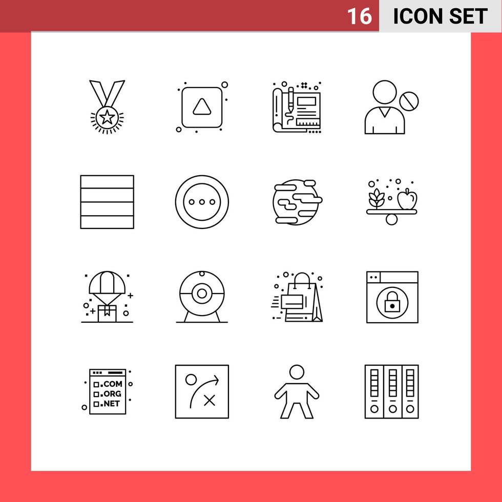 reeks van 16 modern ui pictogrammen symbolen tekens voor koppel avatar richting ontwerp bouwkunde bewerkbare vector ontwerp elementen