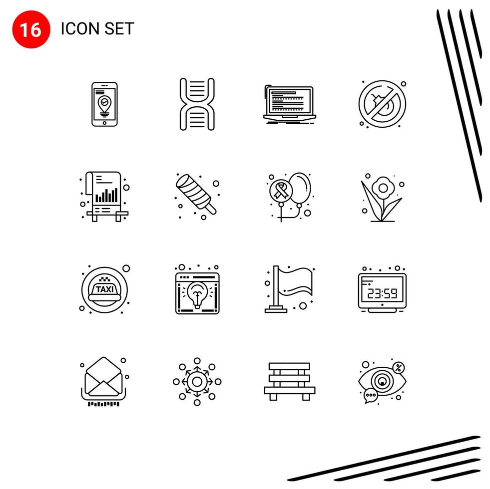 mobiel koppel schets reeks van 16 pictogrammen van tabel Nee school- brand monoblok bewerkbare vector ontwerp elementen