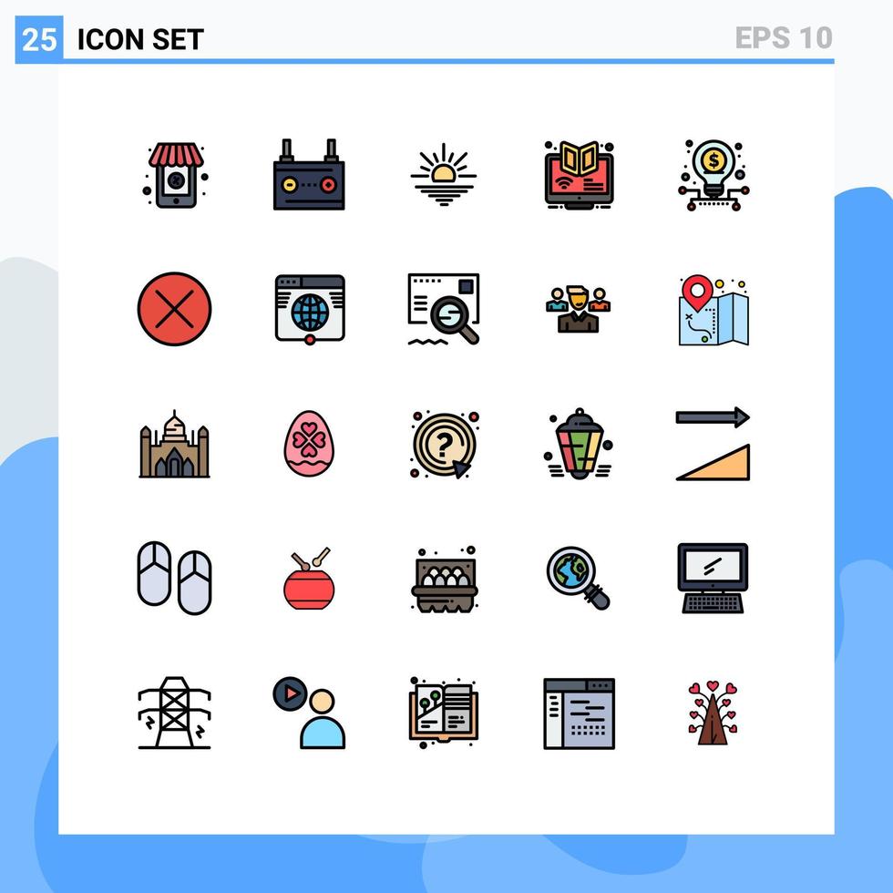 gebruiker koppel pak van 25 eenvoudig gevulde lijn vlak kleuren van Cursus webinar zon aan het leren elearning bewerkbare vector ontwerp elementen