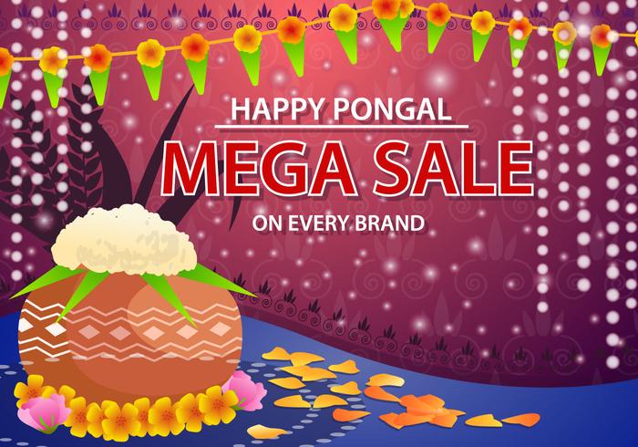 Happy Pongal verkoop Vector