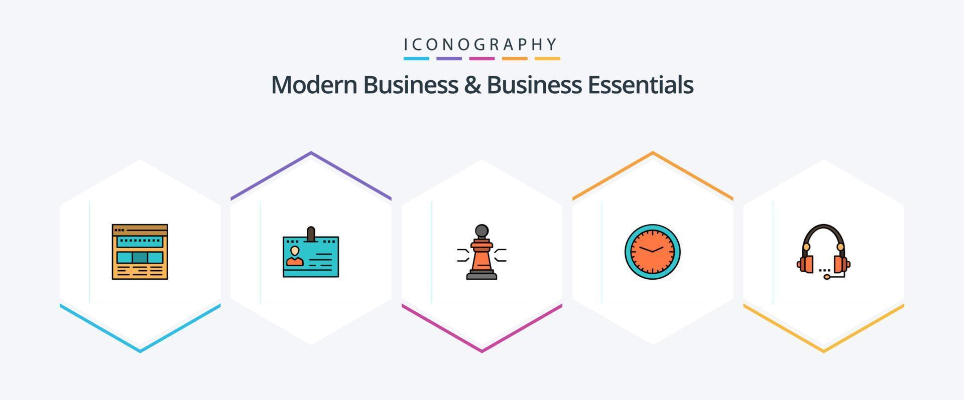 modern bedrijf en bedrijf essentials 25 gevulde lijn icoon pak inclusief figuren. voordeel. bedrijf. schaken. mensen vector