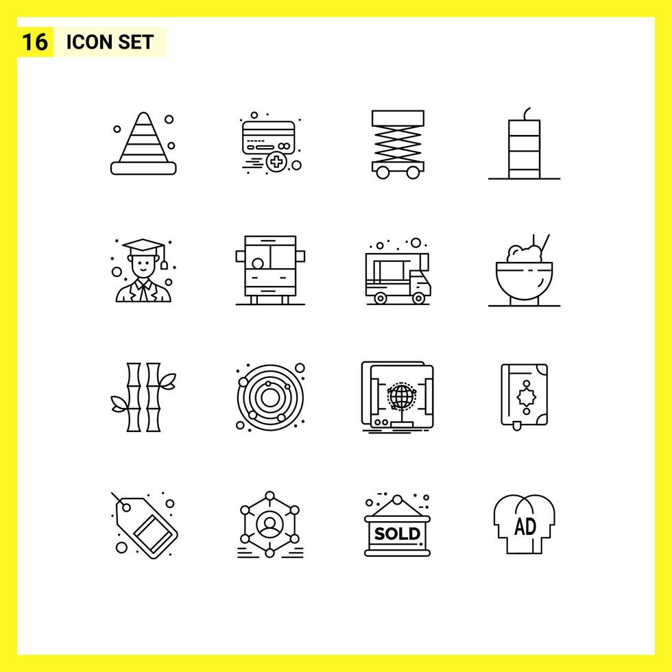schets pak van 16 universeel symbolen van leger bom bom plus knal stellingen bewerkbare vector ontwerp elementen