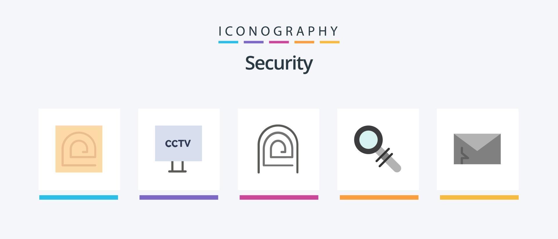 veiligheid vlak 5 icoon pak inclusief zoeken. vind. toezicht. lezer. wachtwoord. creatief pictogrammen ontwerp vector