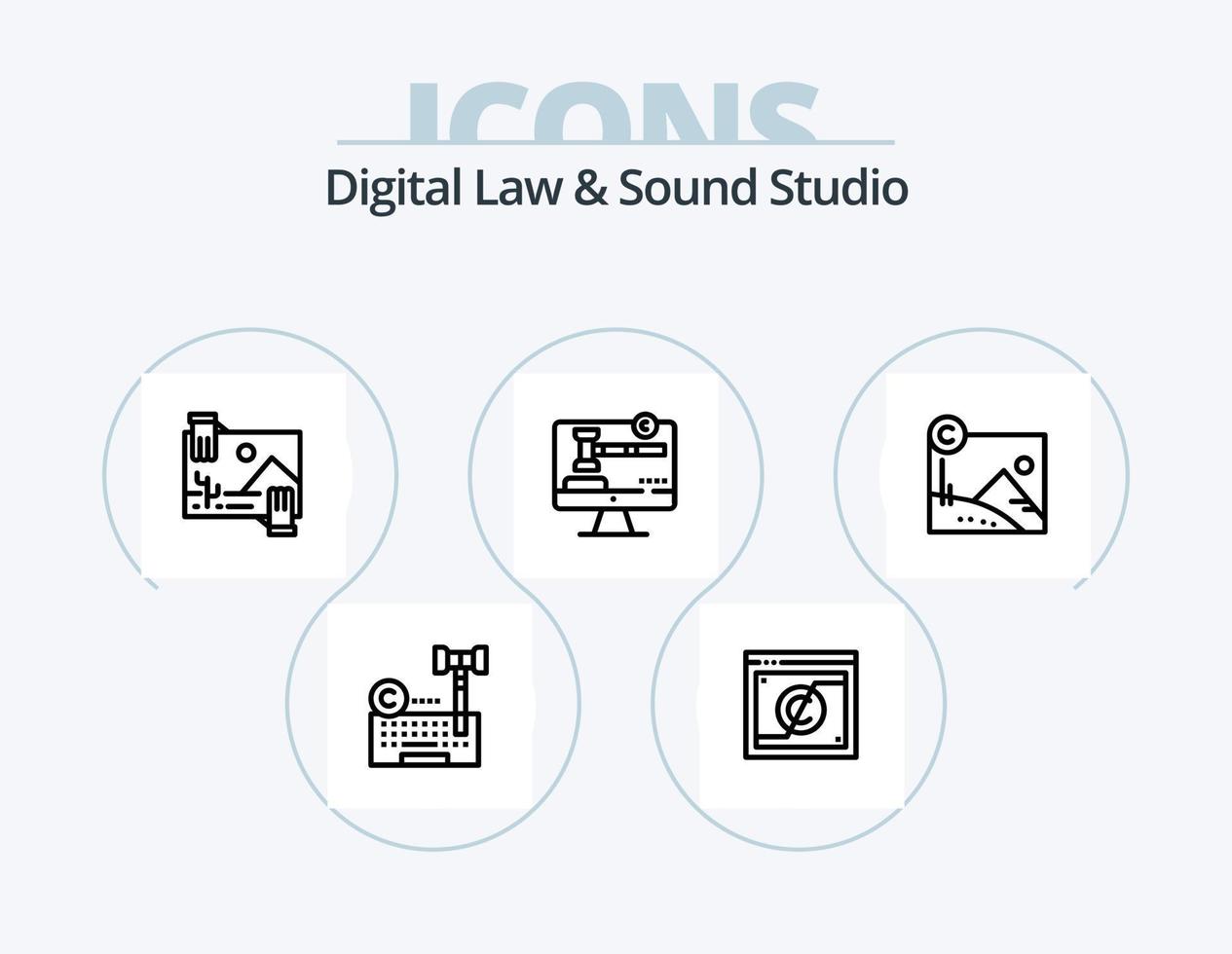 digitaal wet en geluid studio lijn icoon pak 5 icoon ontwerp. dividend. bijdrage. auteurschap. verslagen. digitaal vector
