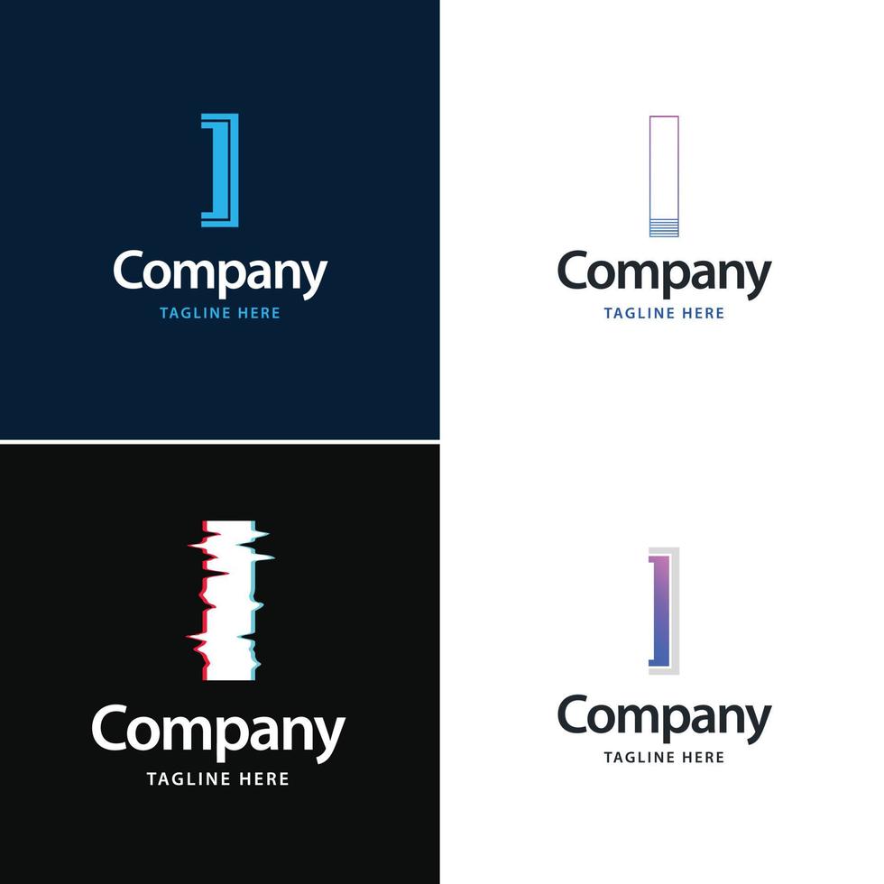 brief ik groot logo pak ontwerp creatief modern logos ontwerp voor uw bedrijf vector