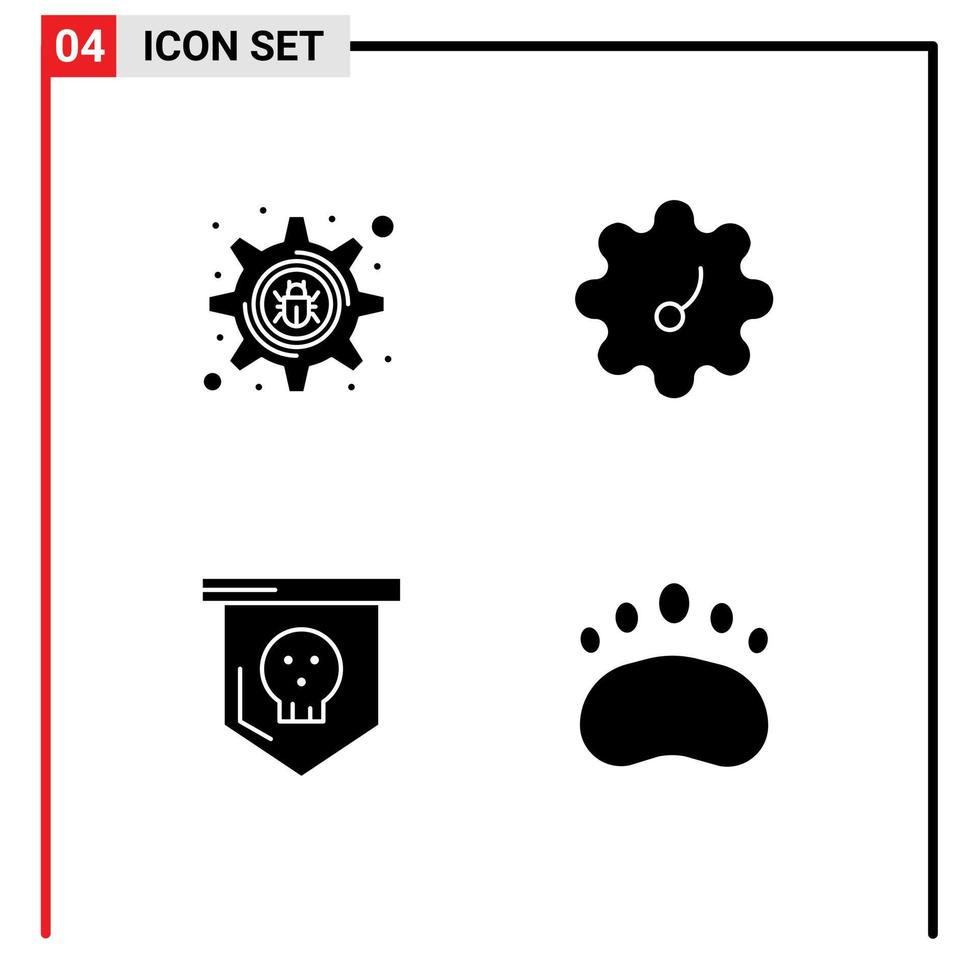 4 gebruiker koppel solide glyph pak van modern tekens en symbolen van cyber misdrijf insigne patroon halloween logo bewerkbare vector ontwerp elementen