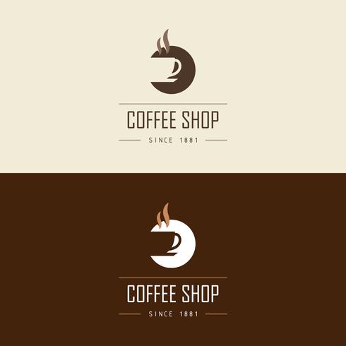 koffie winkel logo vector