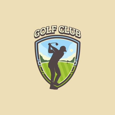 Vintage golf embleem vector