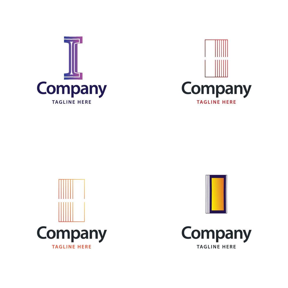 brief ik groot logo pak ontwerp creatief modern logos ontwerp voor uw bedrijf vector