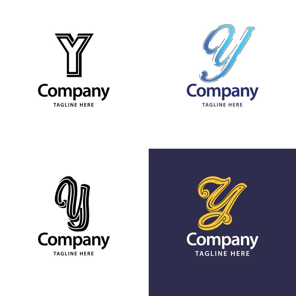 brief y groot logo pak ontwerp creatief modern logos ontwerp voor uw bedrijf vector