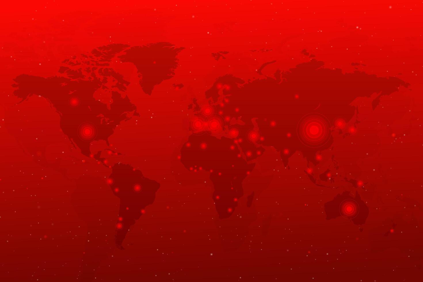verspreiding van coronavirus vanuit China over de hele wereld. covid 19 kaart bevestigde gevallen wereldwijd rapporteren vector