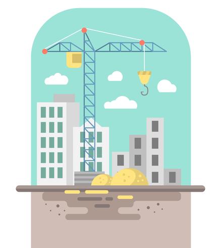 Platte constructie illustratie vector