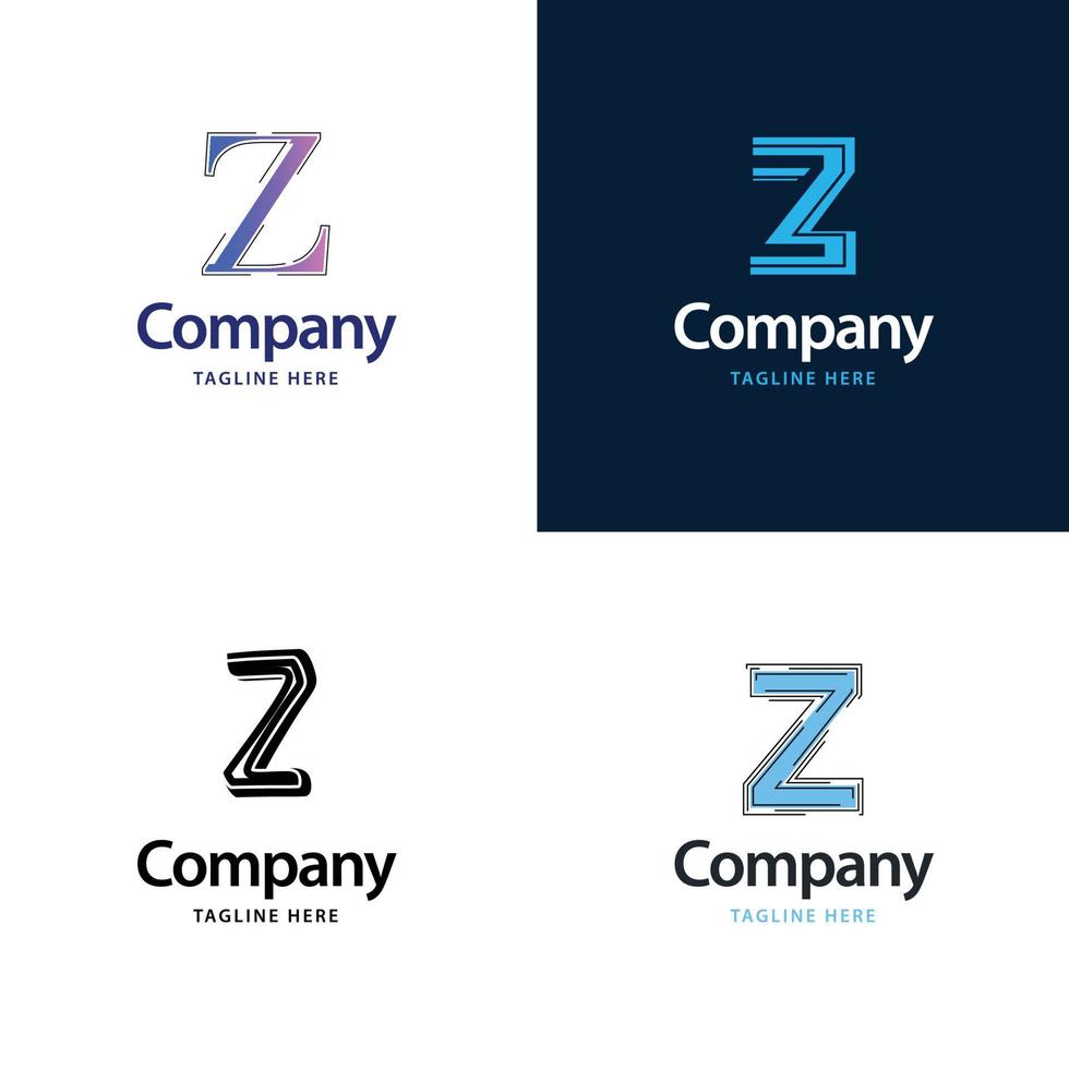 brief z groot logo pak ontwerp creatief modern logos ontwerp voor uw bedrijf vector