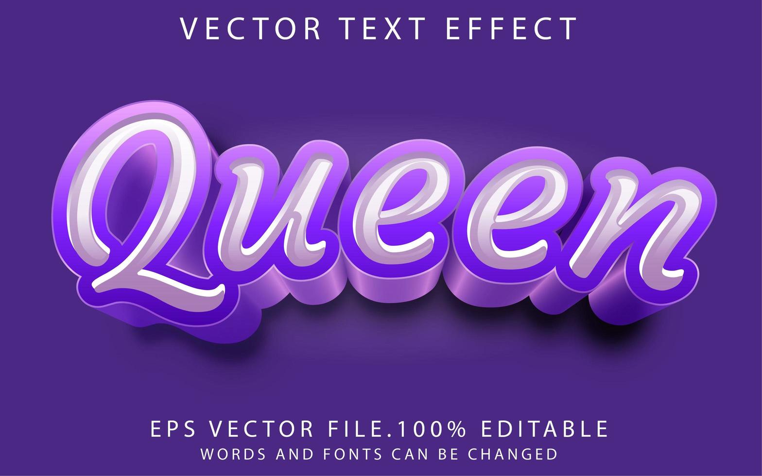 teksteffect koningin vector