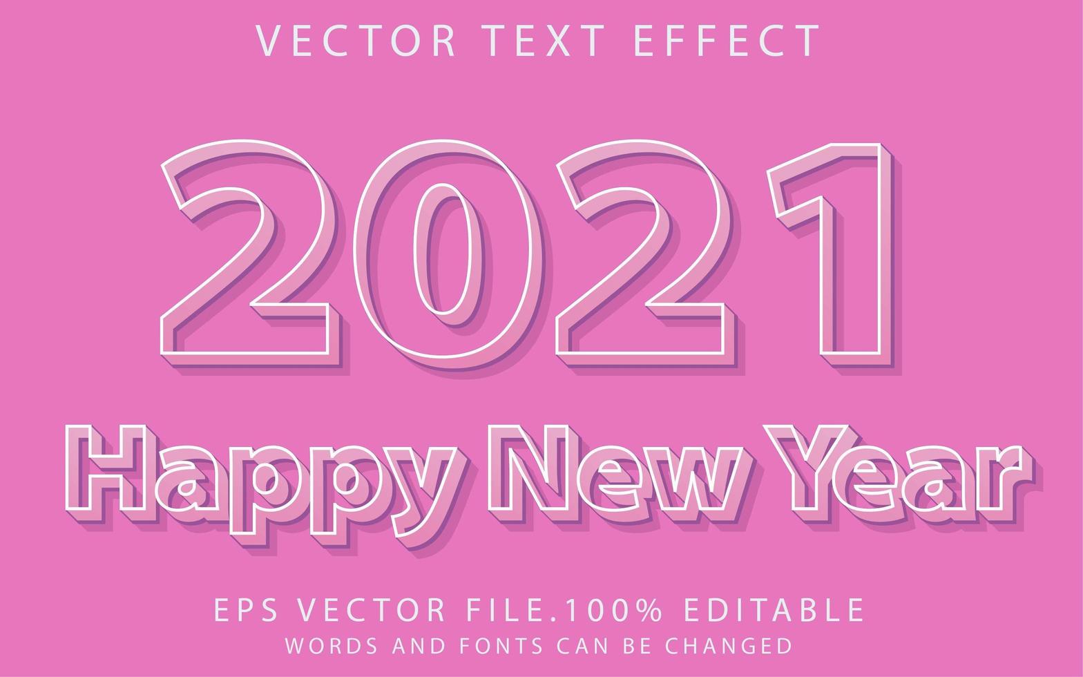 teksteffect gelukkig nieuwjaar vector