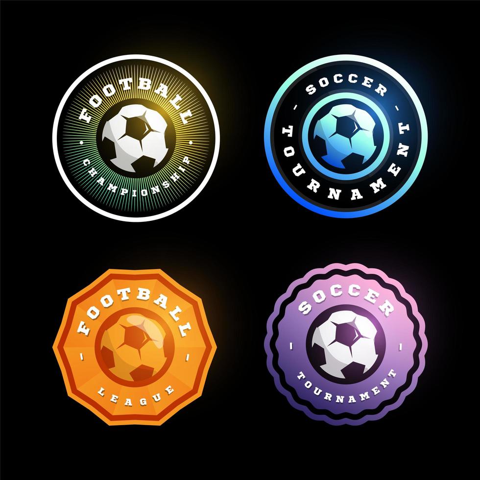 voetbal voetbal circulaire vector logo set