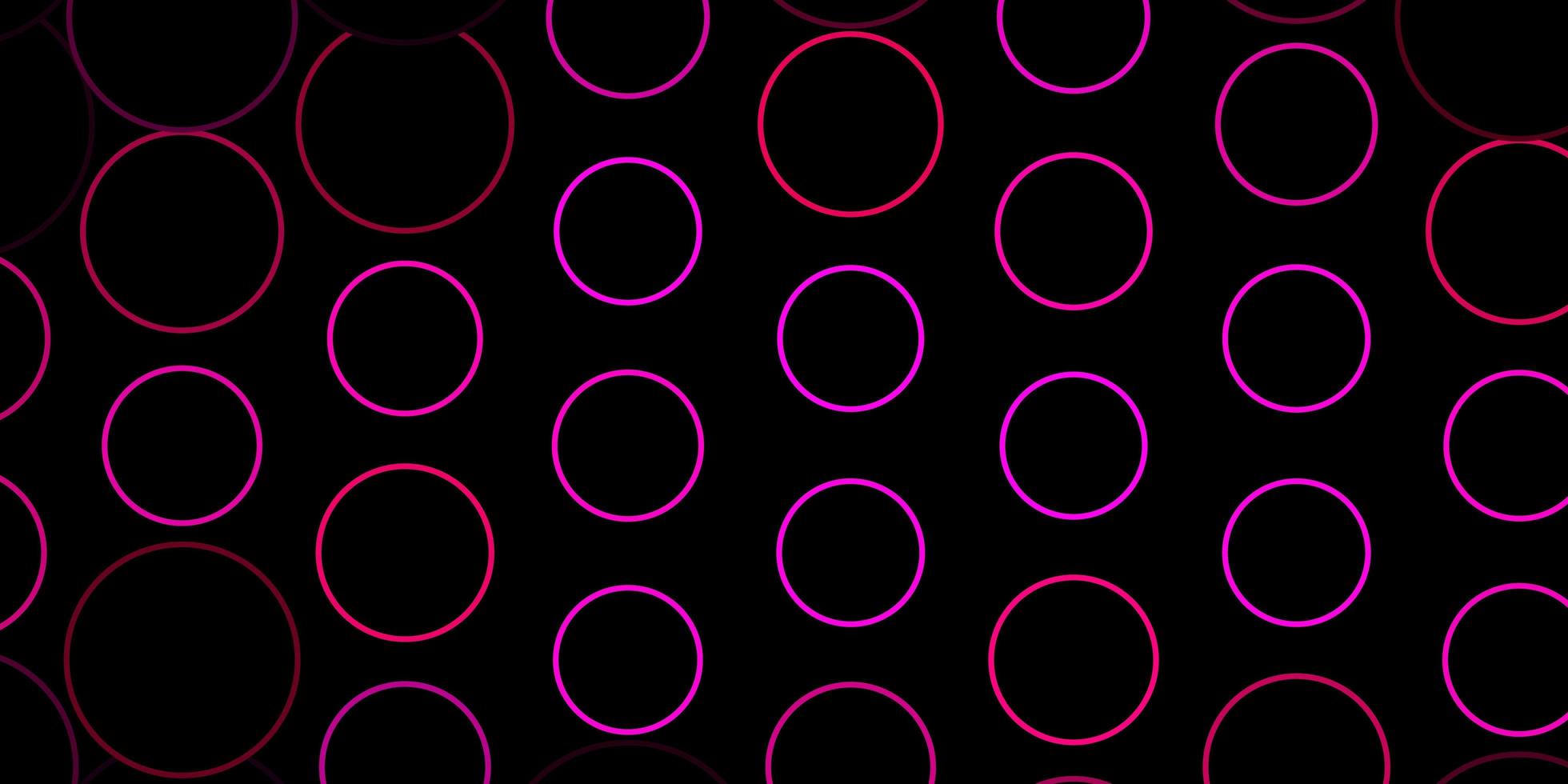 donkerroze vector achtergrond met cirkels.