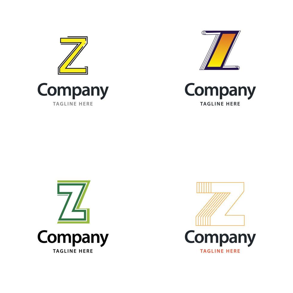 brief z groot logo pak ontwerp creatief modern logos ontwerp voor uw bedrijf vector