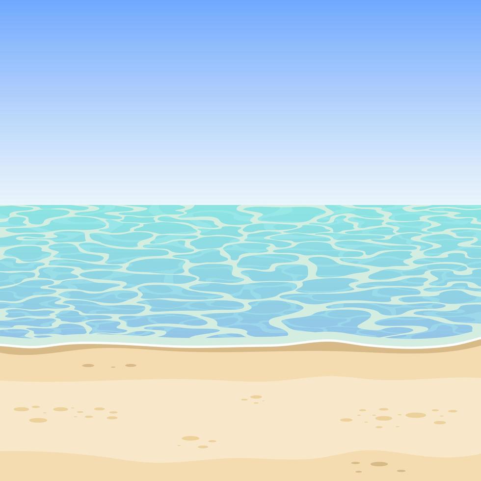 zee en strand achtergrond vector ontwerp illustratie