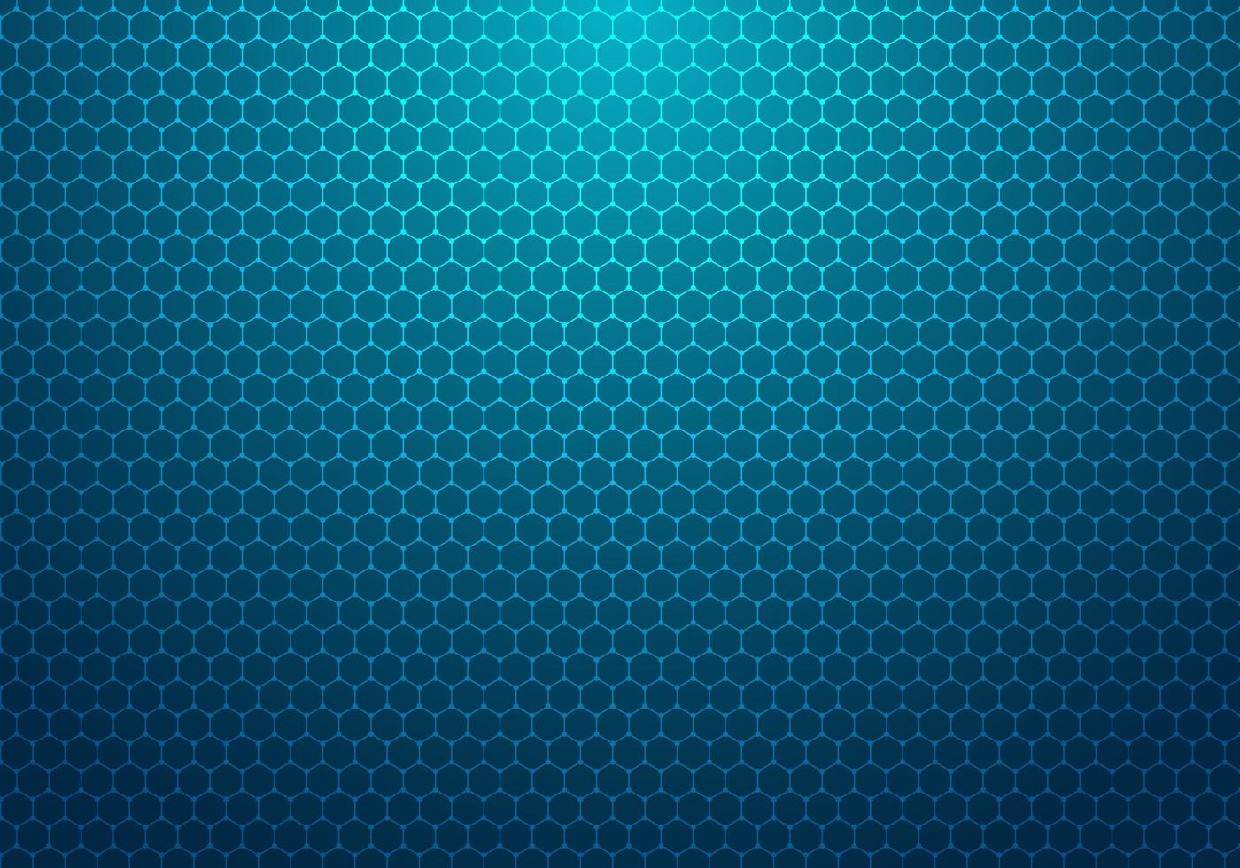 abstracte blauwe zeshoek met de technische achtergrond van het puntpatroon vector