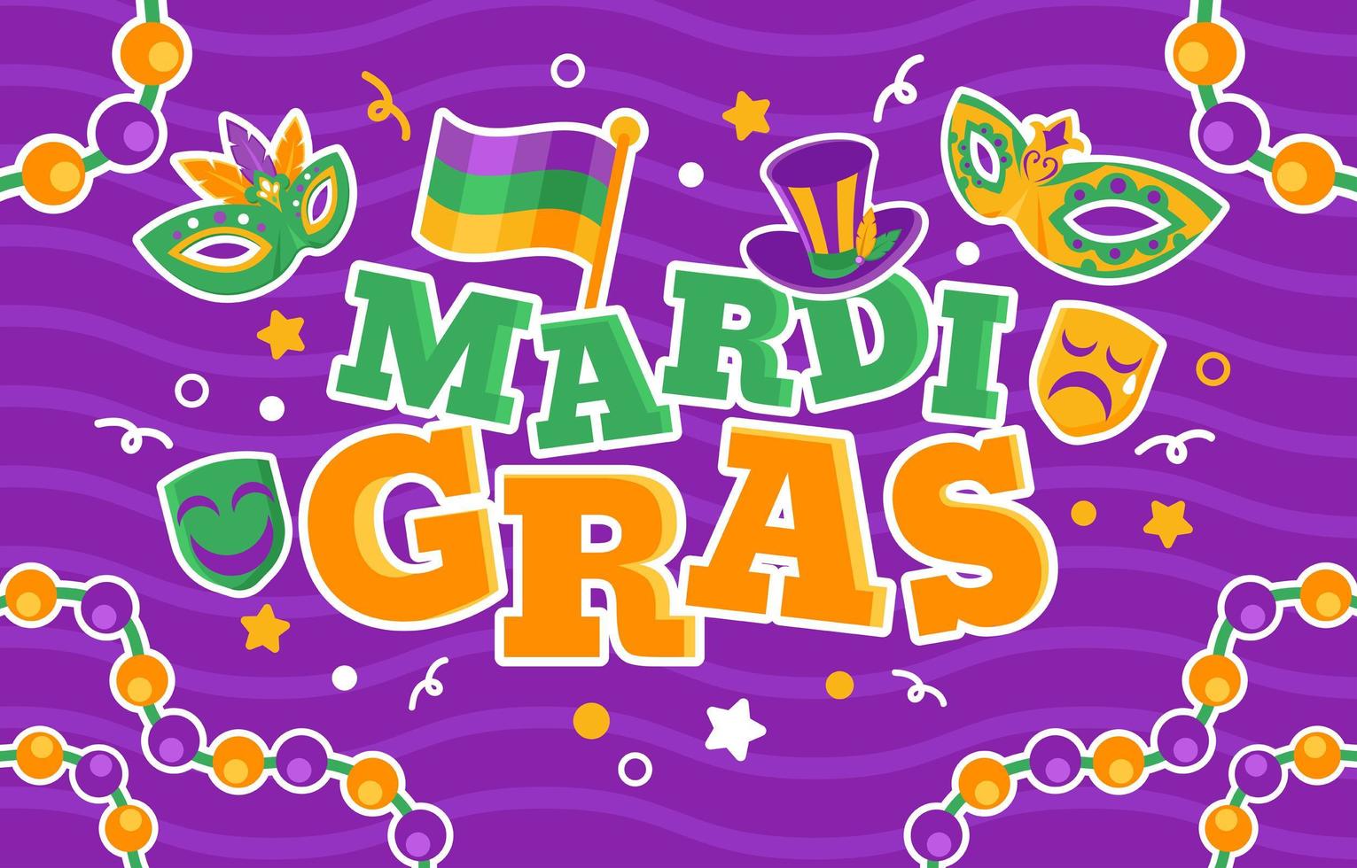 kleurrijke feestelijke mardi gras vector