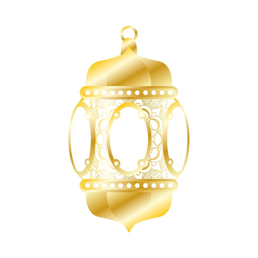 gouden lamp ramadan kareem decoratie vector